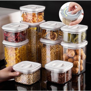 Kitchen Food Storage Box Twist Lock Airtight Vacuum Sealed Container Stackable Organiser Transparent Tupperrware