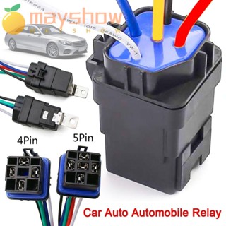 Mayshow สวิตช์รีเลย์รถยนต์ พร้อมซ็อกเก็ตรีเลย์ 12V 24V 40A