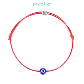 Mocho สร้อยข้อมือ ด้ายบาง สีดํา สีฟ้า ตาชั่วร้าย ของขวัญสําหรับผู้หญิง ผู้ชาย สินค้านําโชค เครื่องประดับเชือกสีแดง