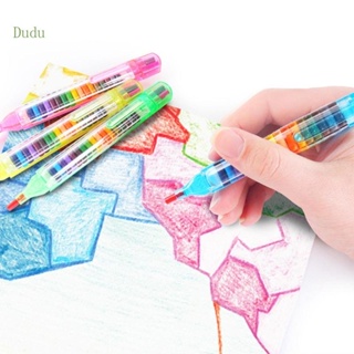 Dudu ปากกาเครยอน เติมได้ สําหรับวาดภาพ สมุดวาดภาพ DIY 5 ชิ้น