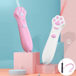 I Home Store ไฟ LED สีแดง Laser Cat Teaser Stick Paw Shape Projection สัตว์เลี้ยงเพื่อความบันเทิงของเล่น