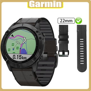 Lereach สายนาฬิกาข้อมือหนังไทเทเนียม 22 มม. สําหรับ Garmin Quatix 7 Sapphire 6 Titanium 5 Sapphire