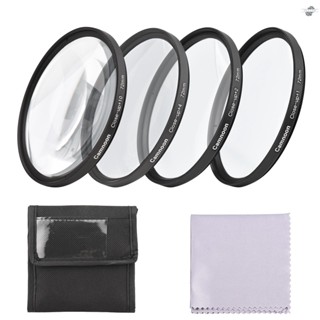 {fly} Camnoon 72mm Close-up Filter Kit 4pcs(+1,+2,+4,+10) Macro Filters Close-up Lens Filter Set with Filter Pouch Cleaning Cloth Replacement for    Pentax Olympus Fu