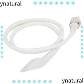 Ynatural สายฝักบัวอาบน้ํา พลาสติก ทรงกลม ขนาด 1.5 ม. พร้อมอะแดปเตอร์ท่ออ่างล้างจาน แชมพู สีขาว