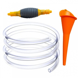 ⚡NEW 8⚡Hand Pump Rubber Waters 2m Accessories Diesel Fuel Transfer Funnel Set