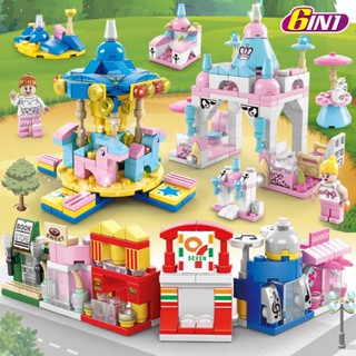 6 in 1 City Series Blocks ของเล่นเข้ากันได้ Lego รถ อาคารตำรวจ รถดับเพลิง ถัง เครื่องบิน การศึกษา ทหาร