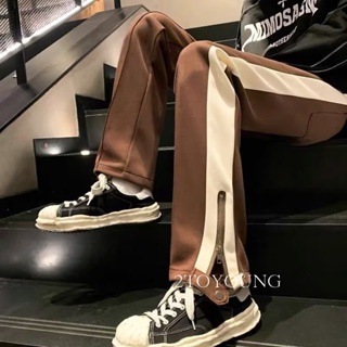 2TOYOUNG  กางเกงขายาว คาร์โก้ กางเกง เชือกอเมริกันคลาสิค Cargo pants 2023 NEW 072910 สวย ทันสมัย Korean Style รุ่นใหม่ A90M09Z 36Z230909