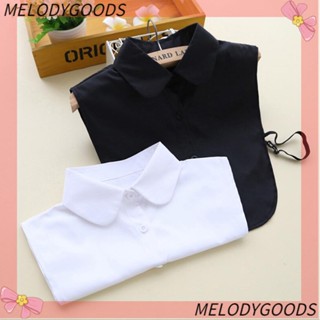 Melodg เสื้อเบลาส์ คอปกปลอม สไตล์วินเทจ เครื่องประดับแฟชั่น