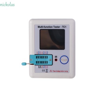 Nickolas เครื่องทดสอบทรานซิสเตอร์ มัลติมิเตอร์ แบ็คไลท์ LCD มัลติฟังก์ชั่น 1.8 นิ้ว TFT ไดโอด ตัวเก็บประจุไตรโอด