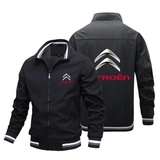 CITROEN LOGO baseball uniform car shop custom work clothes C5X C6 C2 C3-XR C5 C4 C3 outdoor driving stand collar large size long-sleeved sweater Aviator Jacket