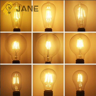 Jane หลอดไฟ ขั้วต่อสกรู เส้นพลาสติก สีขาวอบอุ่น สไตล์วินเทจ เรโทร