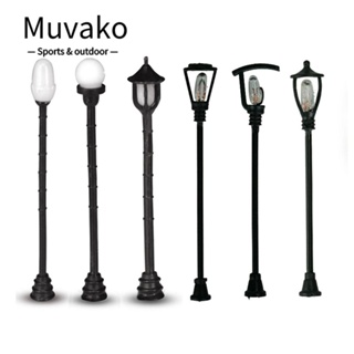 Muvako โคมไฟถนน Led สเกล 1:100 สีขาวอบอุ่น สําหรับตกแต่งสวน 10 ชิ้น