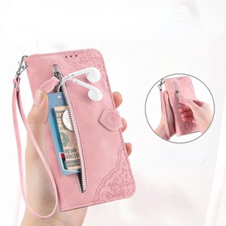 เคสโทรศัพท์หนัง ฝาพับ พร้อมช่องใส่บัตร มีซิป สําหรับ Tecno Pova Neo 2 Pova 2 3 4 Pro Spark 6 GO 7 8 8P 9T 9 10 10C 5 Pro Camon 15 18i 18P POP 3 4 5