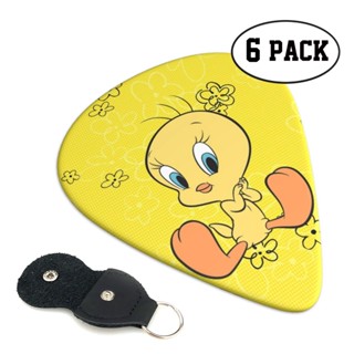 Tweety Bird ปิ๊กกีตาร์ไฟฟ้า 0.71 มม. สําหรับเบส กีตาร์อะคูสติก 6 แพ็ค