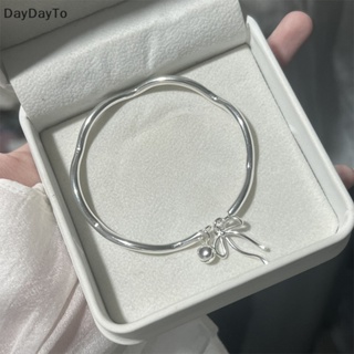 Daydayto สร้อยข้อมือ กําไลข้อมือ จี้กระดิ่ง สีเงิน ปรับได้ เครื่องประดับแฟชั่น สําหรับผู้หญิง TH