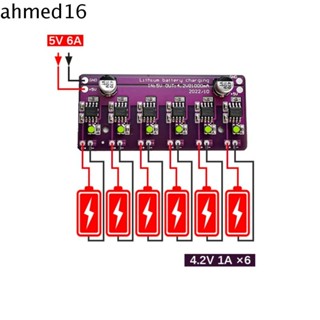 Ahmed บอร์ดชาร์จวงจร PCB DC 5V 1A ไฟแสดงสถานะ สีคู่ อาร์เรย์ชาร์จแบบอิสระ ไม่มีโมดูลชาร์จป้องกัน สําหรับแบตเตอรี่ลิเธียม 18650