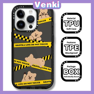 Venki - เข้ากันได้สำหรับ เคส iphone 11 เคสไอโฟน เคสไอโฟน11  เคสใสแบบหนากันกระแทกกรอบป้องกันกล้องขอบสีฟ้า Moe Crawling Bear เข้ากันได้กับ iPhone 13 12 11 Pro Max XR XS 7Plus 8Plus