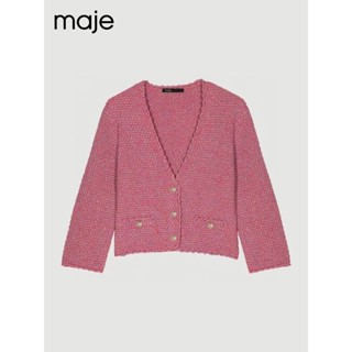 **do** เสื้อ Maje TWEED-EFFECT KNIT CARDIGAN สินค้าใหม่ ของแท้