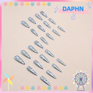 Daphs เล็บปลอม แบบยาว ถอดออกได้ สําหรับฮาโลวีน 24 ชิ้น