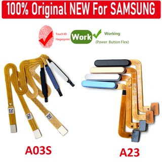 ของแท้ เครื่องสแกนลายนิ้วมือ เชื่อมต่อเซนเซอร์ ID สําหรับ Samsung Galaxy A23 A03S A037F