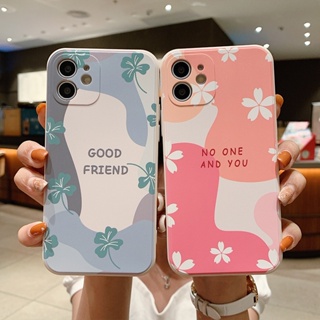 เคสซิลิโคนนิ่ม ทรงสี่เหลี่ยม ลายดอกไม้นําโชค สําหรับ ITEL A60s S23 A49 A57 A37 A26 A56 P36 Vision 1 Plus 1 Pro