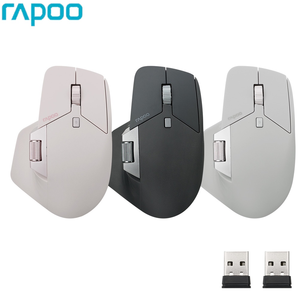 Rapoo MT760L/MT760/MT760mini เมาส ์ ไร ้ สายหลายโหมดแบบชาร ์ จไฟได ้ Ergonomic 3200 DPI Easy-Switch สูงสุด 4 อุปกรณ ์ เมาส ์ บลูทูธ Office Mice