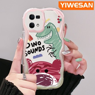 เคสโทรศัพท์มือถือแบบนิ่ม ใส กันกระแทก ลายการ์ตูนไดโนเสาร์ และหมี สีมาการอง หลากสี สําหรับ OPPO Reno 7 4G Reno 8 4G F21 Pro F21s Pro Reno 4 Pro Reno 6