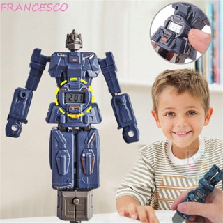 Francesco ฟิกเกอร์แปลงร่าง ตลก ของเล่นเด็ก เด็ก Transformer ของเล่น ฟิกเกอร์แอกชัน พร้อมนาฬิกา เปลี่ยนรูปได้ ปากกา