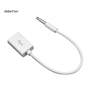 &lt;Dobetter&gt; Doonjiey สายเคเบิลอะแดปเตอร์แจ็คเสียง MP3 ตัวผู้ 35 มม. เป็น USB 20 ตัวเมีย สําหรับรถยนต์