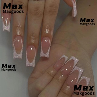 Maxg เล็บปลอม ไล่โทนสี หัวเหลี่ยม ถอดออกได้ เต็มเล็บ ยาว ผู้หญิง