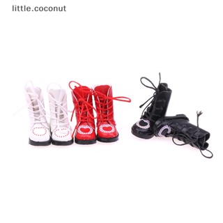 [little.coconut] รองเท้าบูท หนัง PU ขนาดเล็ก อุปกรณ์เสริม สําหรับตุ๊กตา 1 คู่