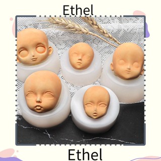 Ethel1 แม่พิมพ์ซิลิโคน รูปใบหน้าเด็กทารก สําหรับทําขนมเบเกอรี่