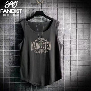 เสื้อยืดแขนกุด ผ้าฝ้ายแท้ เข้ากับทุกการแต่งกาย สไตล์อเมริกัน แนวสตรีท แฟชั่นฤดูร้อน สําหรับผู้ชาย ใส่เล่นกีฬา ฟิตเนส บาสเก็ตบอล