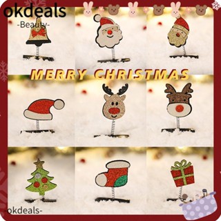 Okdeals กิ๊บติดผม ลายการ์ตูนคริสต์มาส อุปกรณ์เสริม