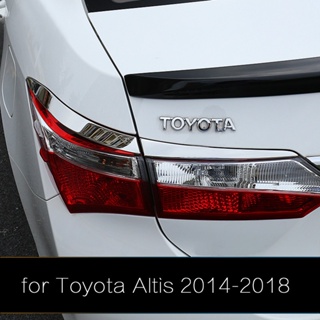 กรอบไฟท้ายรถยนต์ โครเมี่ยม สําหรับ Toyota Corolla Altis 2014-2018 2015 2016 2017 4 ชิ้น