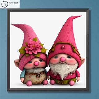[Highbest.th] ชุดงานจิตรกรรมเม็ดบีด ทรงเพชรกลม สีชมพู 5D DIY สําหรับตกแต่งบ้าน