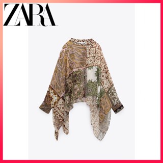 Zara ใหม่ เสื้อคลุมเย็บ สําหรับผู้หญิง