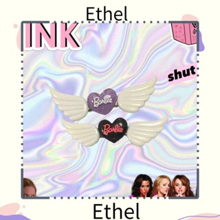 Ethel1 กิ๊บติดผม พลาสติก ลายตัวอักษรบาร์บี้ ปีกบาร์บี้ แฟชั่น สําหรับเด็กผู้หญิง DIY