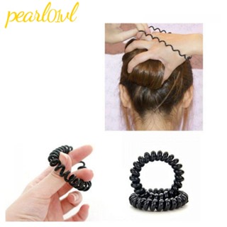 Pearl01 ยางรัดผม แบบยืดหยุ่น ทนทาน สําหรับผู้หญิง 5 ชิ้น