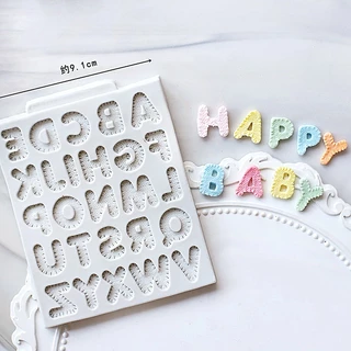 แม่พิมพ์ซิลิโคน รูปตัวอักษร Happy Birthday สําหรับตกแต่งขอบเค้ก ช็อคโกแลต เบเกอรี่