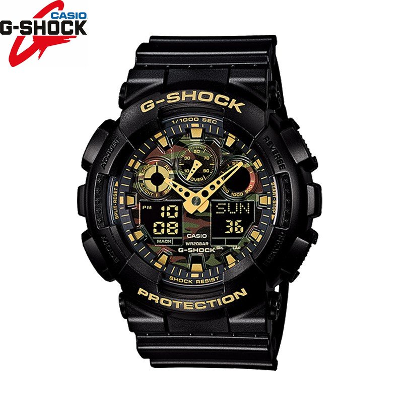 Bold GA-100 Series นาฬิกาเรซินสีดํา GA100CF-1A9 GA-100CF-1A9 อุปกรณ์เสริมสายนาฬิกา M143