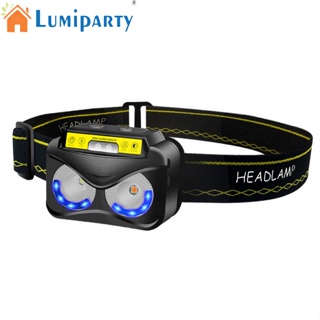 Lumiparty ไฟฉายคาดศีรษะ Led ขนาดเล็ก XPG+COB สีเหลือง ชาร์จ Usb