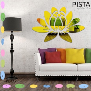 Pista สติกเกอร์กระจก ลายดอกบัว 3D มีกาวในตัว ลอกออกได้ สําหรับติดตกแต่งผนังบ้าน DIY