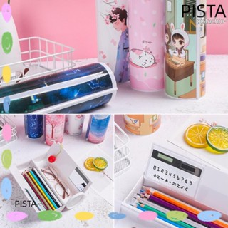 Pista กล่องดินสอ ทรงกระบอก มีทรายไหล แบบพกพา อุปกรณ์การเรียน