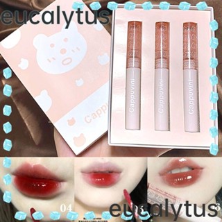 Eucalytus1 ชุดลิปออยล์ ลิปสติก ชานม 3 ชิ้น/เซต