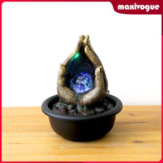 [Maxivogue] น้ําพุตั้งโต๊ะ พร้อมลูกบอลฮวงจุ้ยเรซิ่น มีไฟ LED สําหรับตกแต่งบ้าน ห้องนั่งเล่น และสวน