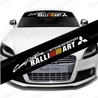 สติกเกอร์ติดกระจกหน้ารถยนต์ Mitsubishi Ralli art