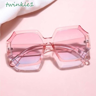 Twinkle1 แว่นตากันแดด กรอบใหญ่ ป้องกันแสงสะท้อน พิมพ์ลายเสือดาว สไตล์วินเทจ