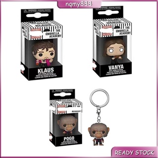 พวงกุญแจ จี้ตุ๊กตาฟิกเกอร์ Funko POP The Umbrella Academy Pogo Klaus Vanya