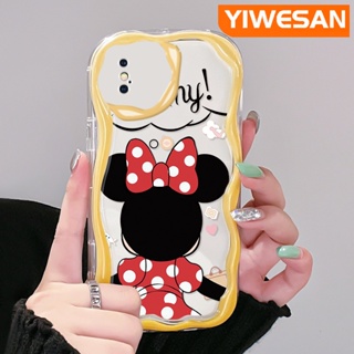 สําหรับ iPhone X Xs Xr Xs Max เคส ลายมินนี่น่ารัก ขอบครีม กันกระแทก เคสโทรศัพท์ ซิลิโคนใส ป้องกันรอยขีดข่วน